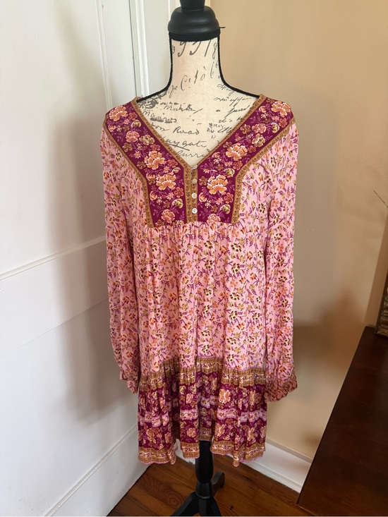 Arnhem Dresses & Skirts - Arnhem Pink and Burgundy Floral Boho Tunic Dress